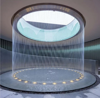 Fontaine linéaire à eau courante, cascade, rideau, fil de dessin, fontaine de pluie