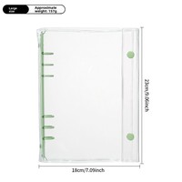 Protège-cahier/album photo souple en PVC transparent à double boucle, format mini A5/A6/A7/M5, avec reliure à 6 trous colorée pour feuilles mobiles – Idéal comme cadeau