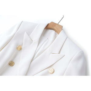 <span class=keywords><strong>Blazer</strong></span> fabbrica di lusso stile classico ufficio bianco <span class=keywords><strong>nero</strong></span> donna <span class=keywords><strong>Blazer</strong></span> tascabili <span class=keywords><strong>con</strong></span> Blet - Product Image 5