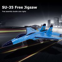 Control remoto planeador espuma ala fija Su SU35 luchador modelo Avión de juguete avión montaje libre