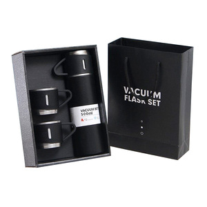 Ensemble cadeau de <span class=keywords><strong>tasse</strong></span> thermique à <span class=keywords><strong>double</strong></span> <span class=keywords><strong>paroi</strong></span> de 500 ml, <span class=keywords><strong>tasse</strong></span> à thé, gobelet en acier inoxydable 304, bouteille d'eau, thermos portable avec 2 tasses supplémentaires - Product Image 5