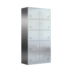 Armoire de rangement de meubles commerciaux à 10 portes armoire en métal à serrure magnétique pour le stockage d'entrepôt d'hôtel de bureau - Product Image 1