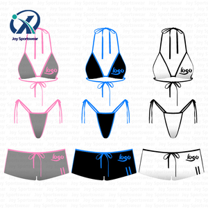 <span class=keywords><strong>Costume</strong></span> da Bagno di Lusso Personalizzato con Logo, Bikini <span class=keywords><strong>a</strong></span> 3 Pezzi Stile Sportivo, Set Bikini da Spiaggia per <span class=keywords><strong>Donna</strong></span> - Product Image 2