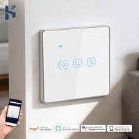 Interrupteur tactile intelligent Wi-Fi 3 gangs, norme UE, sans fil neutre, contrôle via l'application Tuya Smart Life, 220V 10A, OEM ODM