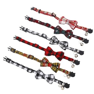 Collier de Noël pour animaux de compagnie, nœud papillon, collier classique en nylon doux et plastique pour chat et chien, imprimé Père Noël, cadeau de fête, décoration - Product Image 4