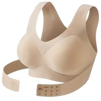 Soutien-gorge de sport sans couture en Spandex/Nylon pour femme, à maintien élevé, correcteur de posture, avec soutien dorsal, fermeture avant, une pièce