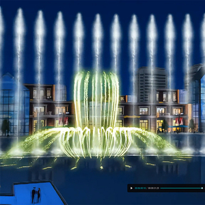Fuente de Agua Dinámica con Luces LED, Fuente de Agua Danzante para Espectáculos Acuáticos Nocturnos en Plazas - Product Image 3