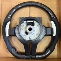 Volant de voiture en cuir et fibre de carbone noire pour BMW F07 F30 F10 F12 F15 F34 F35 F36 F20 F22 F25 F26 F32 F80 M3 M5 X7 F87