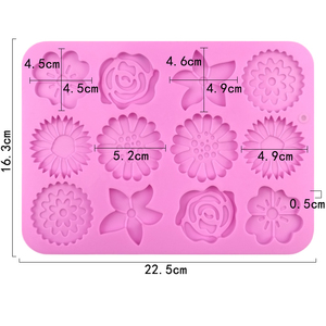 <b>Baking</b> Factory Stock 12 Hole Different Flower Shape Pudding Mold <b>Silicone</b> Cake Mold Soap Making Molds Candle Soap Resin <b>Silicone</b> - Product Image 2