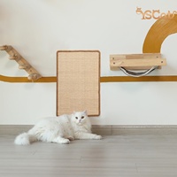 Griffoir pour chat en sisal écologique, luxueux, classique, canapé inclinable, hamac, coussin à gratter en bois, jouet à gratter pour animaux de compagnie, cadeau de Noël