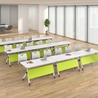 Table de formation pliable multifonctionnelle, table de réunion moderne, bureau pliable pour salles de formation, hôtels et écoles