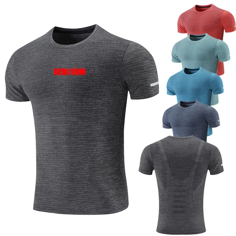 T-shirt de sport de gym léger à séchage rapide personnalisé T-shirt de sport de course à pied de haute qualité pour hommes