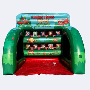 บ้านลมเป่าลมธีมคริสต์มาส ตกแต่งด้วยซานต้าและของเล่น สำหรับงานปาร์ตี้คริสต์มาสและกิจกรรมเด็ก - Product Image 3