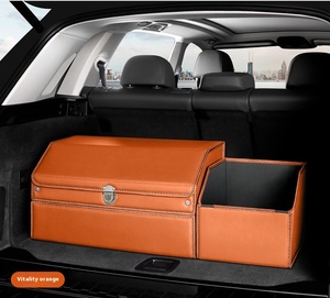 Organizador de <span class=keywords><strong>maletero</strong></span> de carga inteligente para camión de calidad, bolsa de almacenamiento plegable para coche, caja de compras hecha de materiales de cuero duraderos - Product Image 1