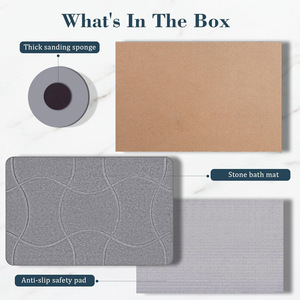 Lanztop, alfombrillas de baño de diseño novedoso, alfombrilla de ducha de piedra sólida absorbente y de secado rápido, antideslizante <span class=keywords><strong>para</strong></span> baño hecho a máquina - Product Image 3