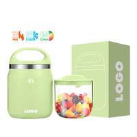 Boîte à lunch isotherme portable écologique de qualité alimentaire à large ouverture en acier inoxydable, pot alimentaire sous vide