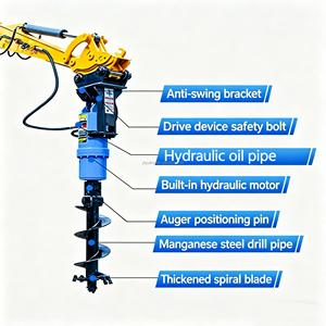 Foreuse hélicoïdale hydraulique 3000 Nm <span class=keywords><strong>pour</strong></span> excavatrice, <span class=keywords><strong>pour</strong></span> pieux hélicoïdaux - Product Image 2
