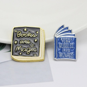 No Minimum Factory Manufacturer Wholesale Creative Cartoon Magic <b>Book</b> Series Hard Brooch Custom <b>Books</b> Enamel Pin Badge - Product Image 5
