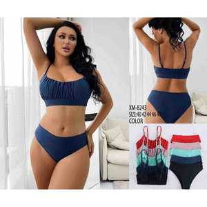 Nuovo Bikini Sexy da Donna a Due Pezzi, Costume da Bagno Estivo da Spiaggia con Top Imbottito Halter e Slip a Vita Alta con Laccetti Laterali XM8243 - Product Image 1