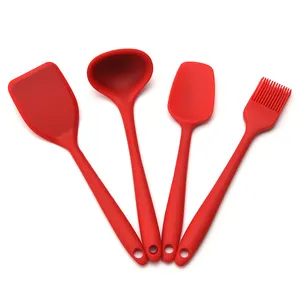 Utensílios de cozinha de silicone, conjunto de utensílios de cozinha antiaderentes, 6 peças