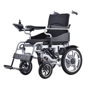 Silla de ruedas de asistencia eléctrica con motor eléctrico recargable ligero J & J Mobility, silla de ruedas plegable con batería de plomo ácido