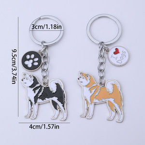 Accesorios para Mascotas Directo de Fábrica Mengda, Llavero Metálico con Colgante de <span class=keywords><strong>Akita</strong></span>, Adornos para Llaveros de Perro - Product Image 3