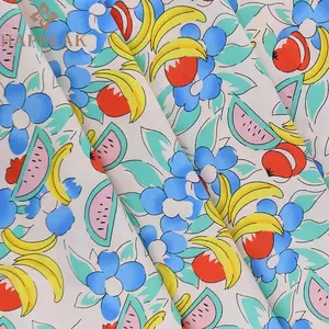 In Voorraad Liberty Print Tana Gazon Katoen Stof Leuke Fruit Banaan Bloemenprint Katoen Voile Stof Plain Voor Jongens En meisjes