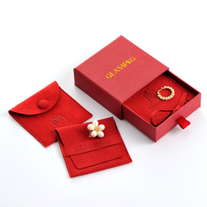 Custom Logo Red Sliding Drawer Paper Jewelry <b>Gift</b> <b>Box</b> for <b>Earrings</b> Bracelet Ring Necklace Premium Packaging - Product Image 6