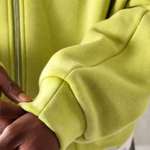 Cropped Zip up Hoodie Wholesale Custom Plus Size Heavy Weight Pullover High Quality Boxy Fit Hoodies - Product Image 5