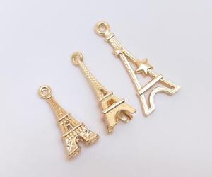 Francese 14k oro placcato rame torre <span class=keywords><strong>Eiffel</strong></span> ciondoli ciondoli collana fai da te bracciale orecchini - Product Image 2