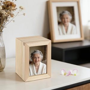 Wooden pet <b>urn</b> for <b>cats</b> and dogs, moisture-proof and airtight, for storing animal remains. - Product Image 2