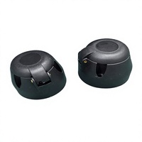 Prise de remorque en plastique 12V 7 broches ISO 1724 Type N avec couvercle de protection pour câblage de barre de remorquage de caravane, camping-cars et fourgonnettes