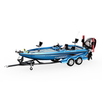 Bateau de pêche en aluminium léger et durable de qualité supérieure avec moteur de 150 CV pour une utilisation en eau salée et en eau douce, vitesse de 75 à 90 km/h