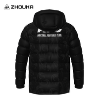 2024 Football Match hiver chaud Football veste vers le bas manteau coupe-vent épaissi sport Football coton bouffant manteau Football veste