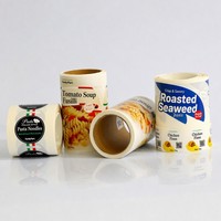 Étiquettes adhésives personnalisées écologiques et durables en forme d'éventail avec impression dégradée, autocollants pelables pour emballages alimentaires à emporter