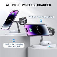Support de chargeur sans fil magnétique puissant 3 en 1 populaire chargeur 15w à forte aspiration sans fil pour appareil mobile multi-sans fil
