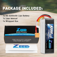 Zeee 6S RC Lipo Batterie 22.2V 5200mAh 80C Avec XT9 Connecteur Soft Case pour RC Car