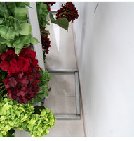 Arche florale M1044 bordeaux pour mariage, roses rouges foncées et hortensias, pour décoration de scène et toile de fond d'événements et de fêtes