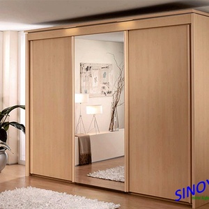 Customized Modern Furniture Wardrobe Cabinet with 6mm Thick Glass Door <b>Mirror</b> Wood <b>Frame</b> Movable Storage-Available Various Sizes - Product Image 3