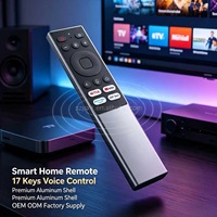 Control Remoto por Voz de 17 Teclas Personalizado OEM ODM de Fábrica JCXK con Carcasa de Aluminio para Android TV Box