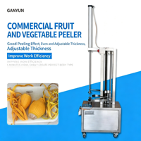Grote elektrische fruit- en groenteschilmachine voor het schillen van pompoen, wintermeloen en waxgourd.