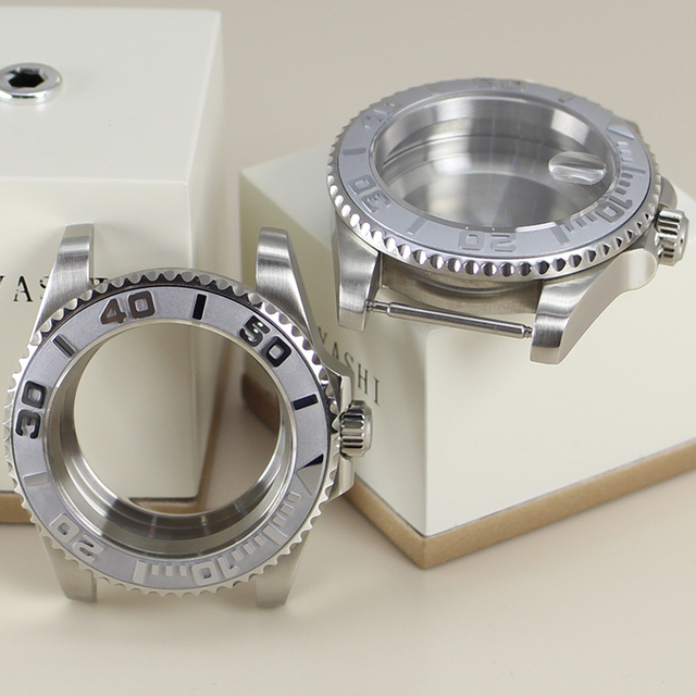 40mm 316L Steel Yacht Waterproof Watch Case for Seiko NH35 NH34 NH36 NH38 Miyota8215 ETA2824 Movement Sapphire Watch Accessories