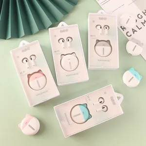KIKI SHOOT-Auriculares inalámbricos auténticos para niñas, audífonos TWS con diseño de gato, HIFI, bonitos
