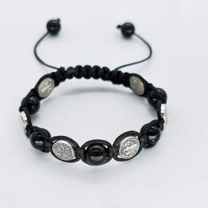 LC20250122 <span class=keywords><strong>Rosario</strong></span> Religioso con Croce di Gesù in Pietra Lavica Naturale, Corda Rossa Fatta a Mano, per Uomo e <span class=keywords><strong>Donna</strong></span> - Product Image 3