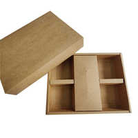 Boîtes en papier kraft pour biscuits au chocolat, matériaux recyclés écologiques Diviseurs d'emballages pour desserts, sushis, laminage mat