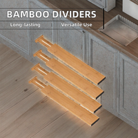 Diviseurs de tiroirs en bambou réglables en gros, organisateurs extensibles pour la cuisine, séparateurs de salle de bain pour une organisation efficace