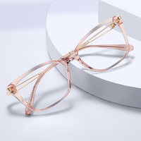 MS 81692 Lunettes de vue anti-lumière bleue pour femme, monture tendance avec branches ajourées, finition polie, polyvalentes pour le quotidien