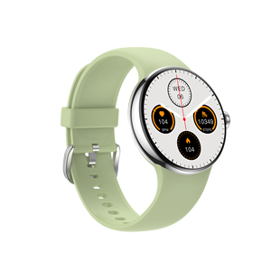Montre connectée de fitness DF LA24 BT avec bouton rotatif, bracelet, moniteur de fréquence cardiaque, montre de sport intelligente, étanche, écran tactile complet, assistant vocal - Product Image 5