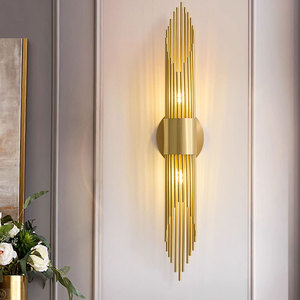 Muro di rame luce di lusso corridoio sfondo corridoi passaggi camere da letto e lampade da parete comodino - Product Image 3