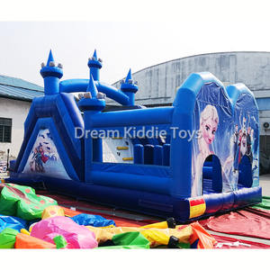 Enorme <span class=keywords><strong>Frozen</strong></span> Bounce House Combo <span class=keywords><strong>Castillo</strong></span> <span class=keywords><strong>de</strong></span> salto <span class=keywords><strong>de</strong></span> obstáculos inflable con tobogán Princess Bounce House Gorila inflable para niña - Product Image 5